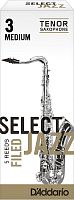 D'ADDARIO WOODWINDS RSF05TSX3M Select Jazz Filed Tenor Saxophone Reeds, 3M, 5 BX , 3, .